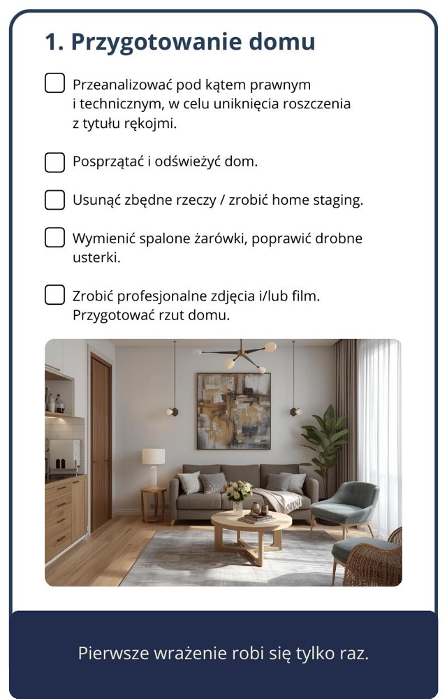 Checklista: przygotowanie domu do sprzedaży