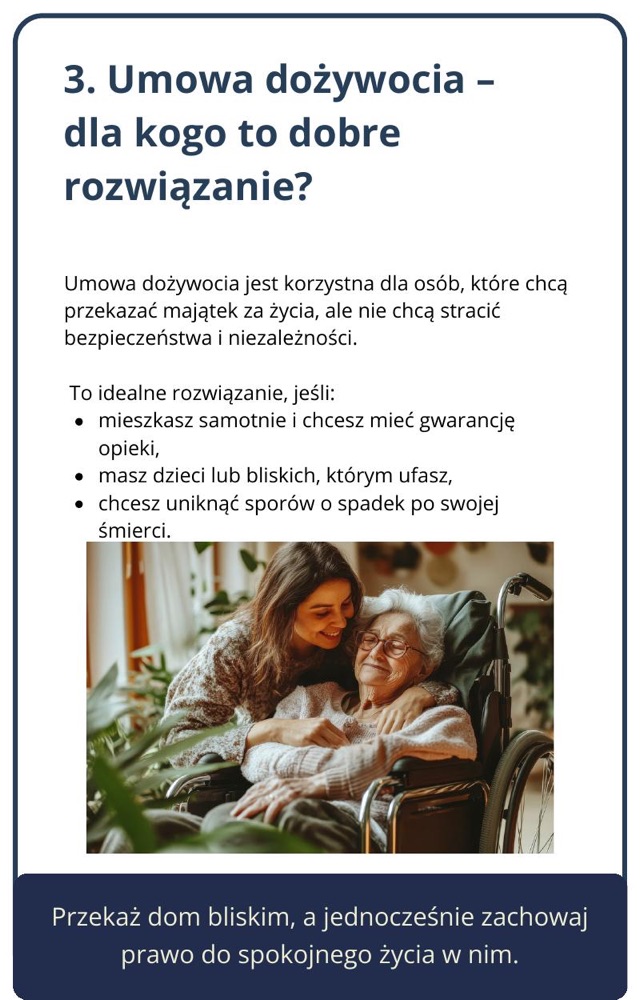 Umowa dożywocia: dla kogo to dobre rozwiązanie