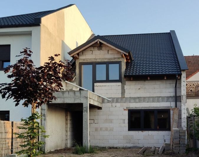 Bliźniak 2x 91 m²| stan surowy | Strzałkowo