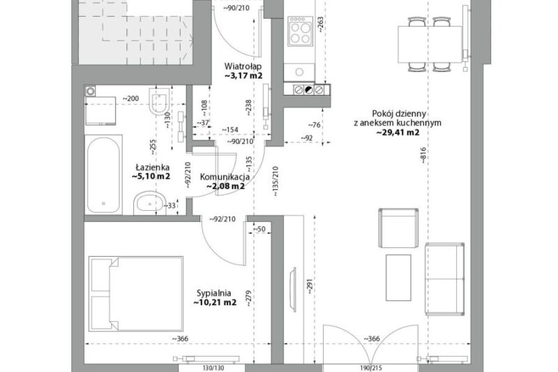 Mieszkanie na Plewiskach 50,14 m2 do zamieszkania