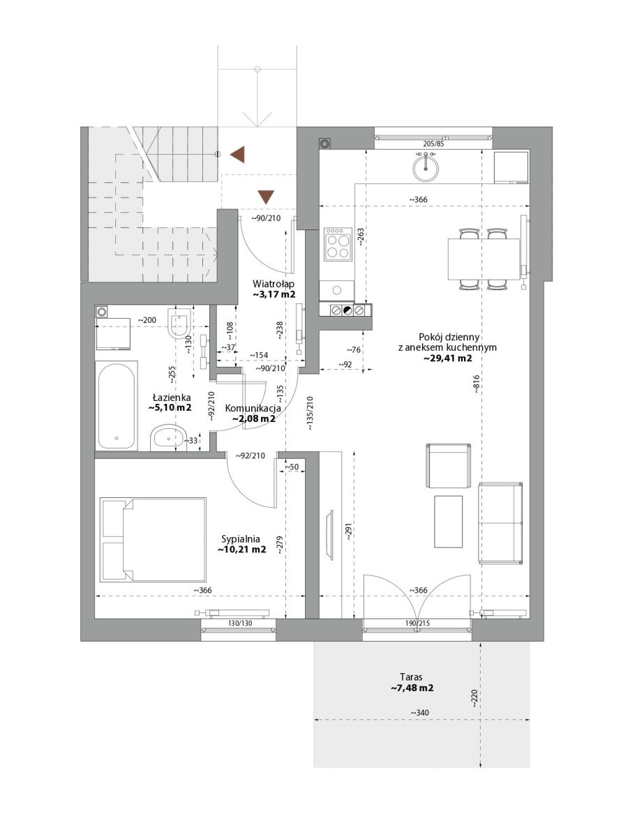 Mieszkanie na Plewiskach 50,14 m2 do zamieszkania, zdjęcie 2