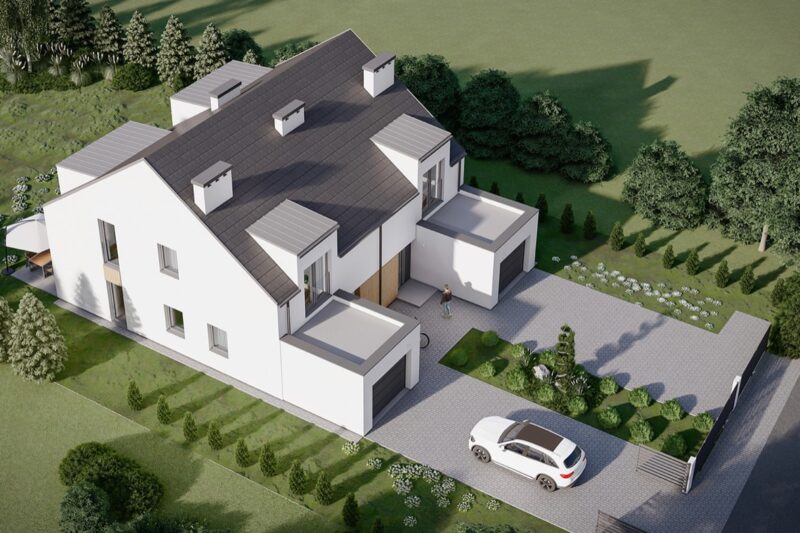 Inwestycja Złotniki I – dom w zabudowie bliźniaczej pod Poznaniem, My Blue House