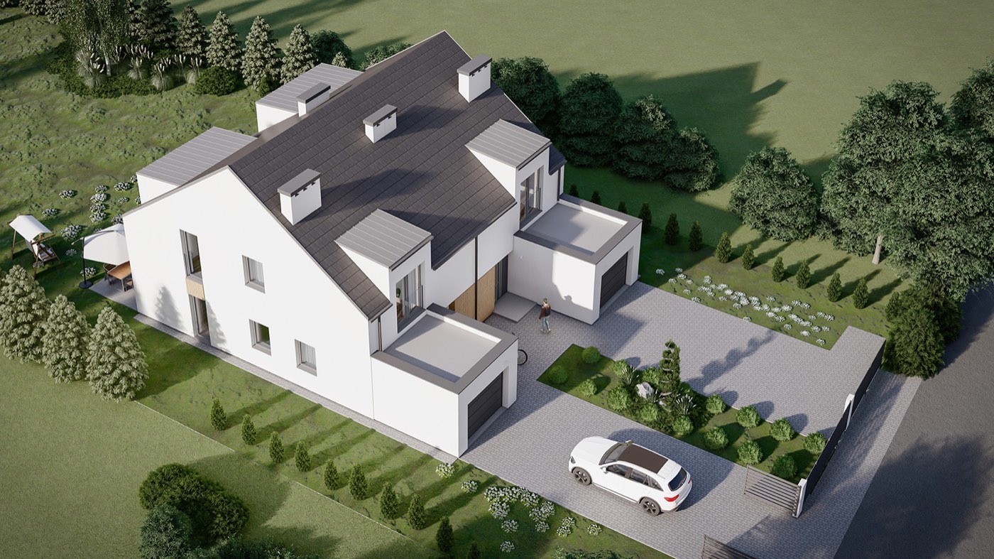 Inwestycja Złotniki I – dom w zabudowie bliźniaczej pod Poznaniem, My Blue House